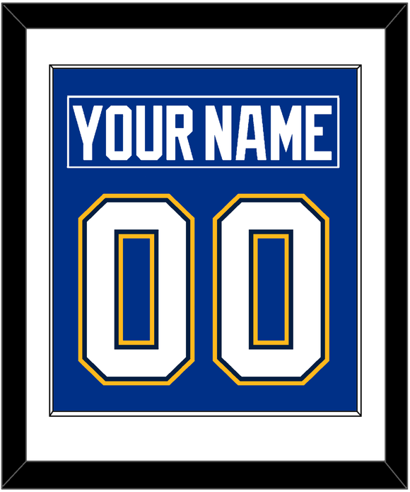 St. Louis Nameplate & Number (Back) Combined - Home Blue - Single Mat 1