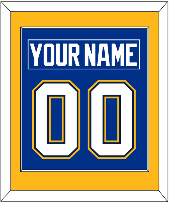 St. Louis Nameplate & Number (Back) Combined - Home Blue - Single Mat 2