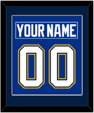 St. Louis Nameplate & Number (Back) Combined - Home Blue - Single Mat 3