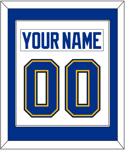 St. Louis Nameplate & Number (Back) Combined - Road White (2017-2025) - Essential Tier 1