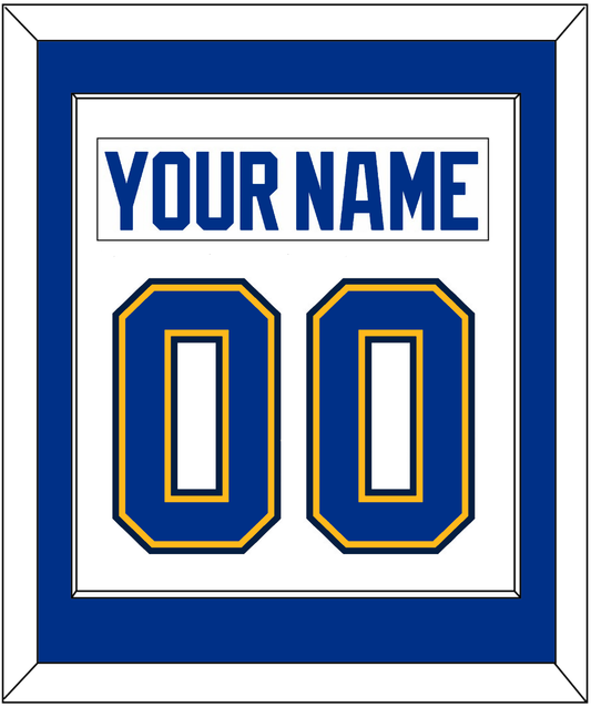 St. Louis Nameplate & Number (Back) Combined - Road White (2014-2017) - Essential Tier 1