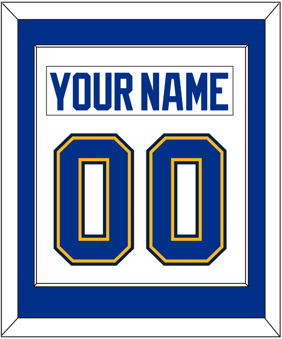 St. Louis Nameplate & Number (Back) Combined - Road White - Single Mat 1