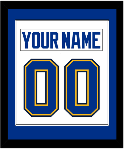 St. Louis Nameplate & Number (Back) Combined - Road White (2017-2025) - Essential Tier 1