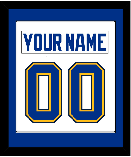 St. Louis Nameplate & Number (Back) Combined - Road White (2014-2017) - Essential Tier 1