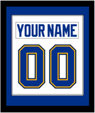 St. Louis Nameplate & Number (Back) Combined - Road White - Single Mat 1