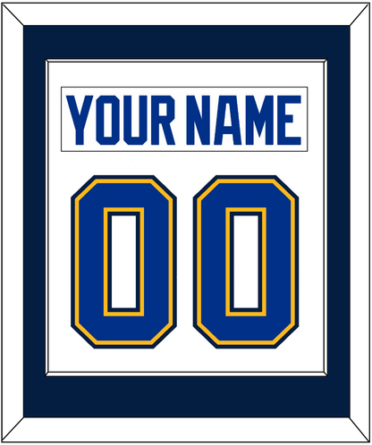 St. Louis Nameplate & Number (Back) Combined - Road White (2014-2017) - Essential Tier 2
