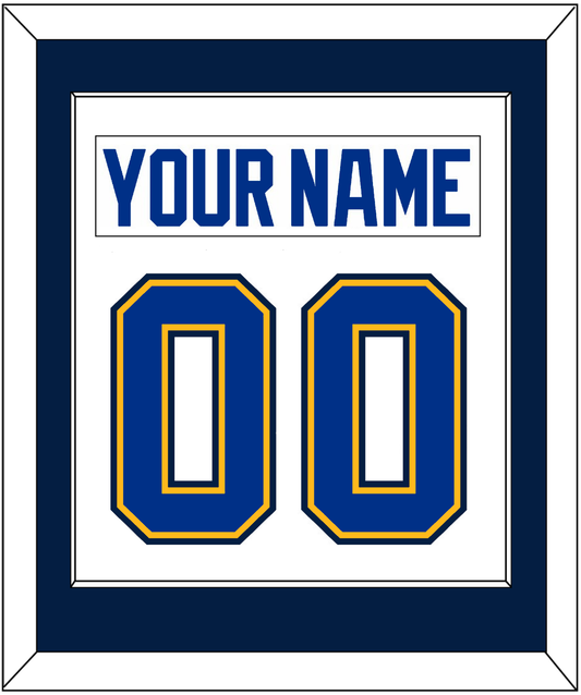St. Louis Nameplate & Number (Back) Combined - Road White (2017-2025) - Essential Tier 2