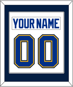 St. Louis Nameplate & Number (Back) Combined - Road White - Single Mat 2