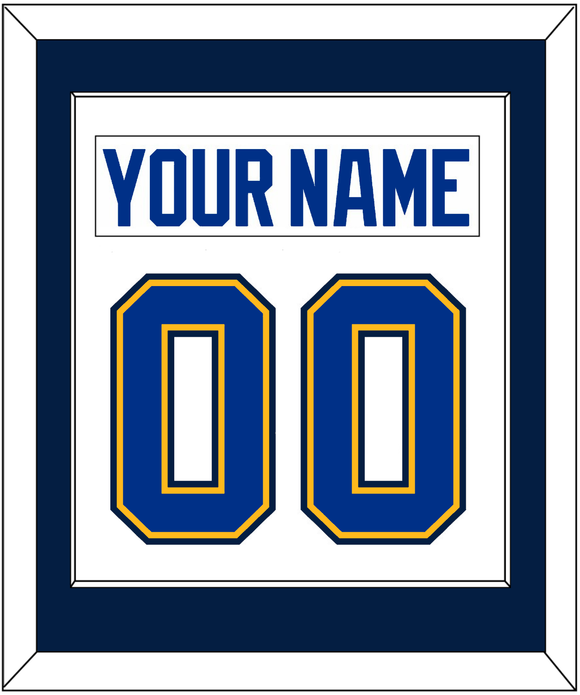 St. Louis Nameplate & Number (Back) Combined - Road White - Single Mat 2