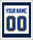 St. Louis Nameplate & Number (Back) Combined - Road White - Single Mat 2