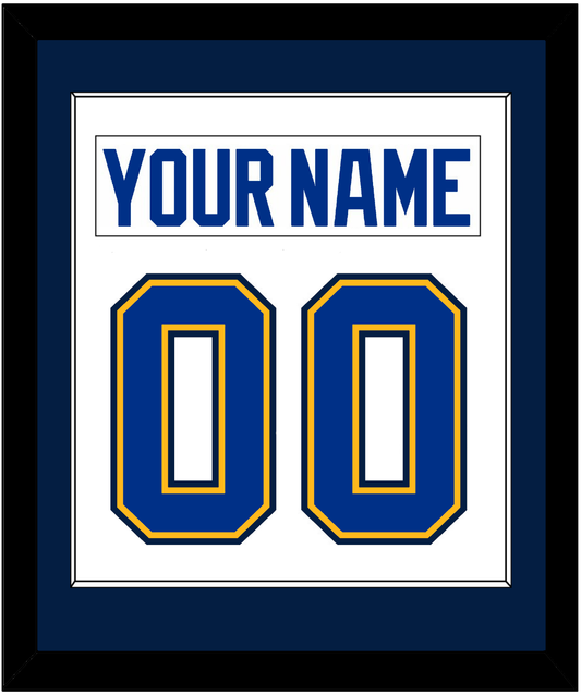 St. Louis Nameplate & Number (Back) Combined - Road White (2017-2025) - Essential Tier 2