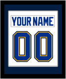 St. Louis Nameplate & Number (Back) Combined - Road White - Single Mat 2