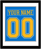 St. Louis Nameplate & Number (Back) Combined - Alternate Blue (2018-2025) - Single Mat 1