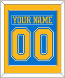 St. Louis Nameplate & Number (Back) Combined - Alternate Blue (2018-2025) - Single Mat 2
