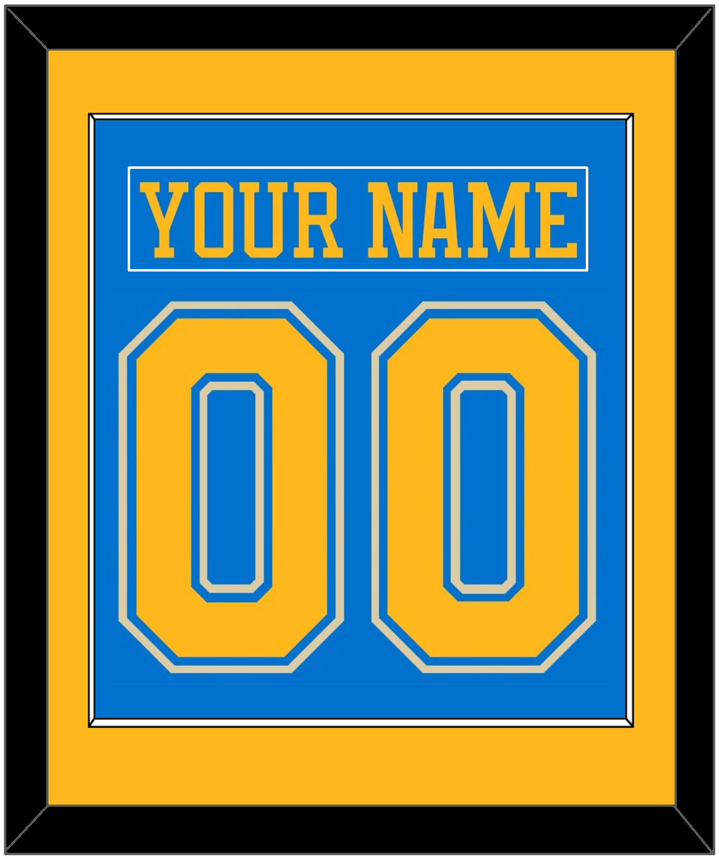 St. Louis Nameplate & Number (Back) Combined - Alternate Blue (2018-2025) - Essential Tier 2