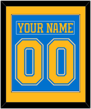 St. Louis Nameplate & Number (Back) Combined - Alternate Blue (2018-2025) - Single Mat 2