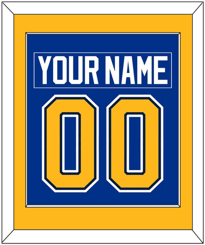 St. Louis Nameplate & Number (Back) Combined - Home Blue (2007-2014) - Essential Tier 2