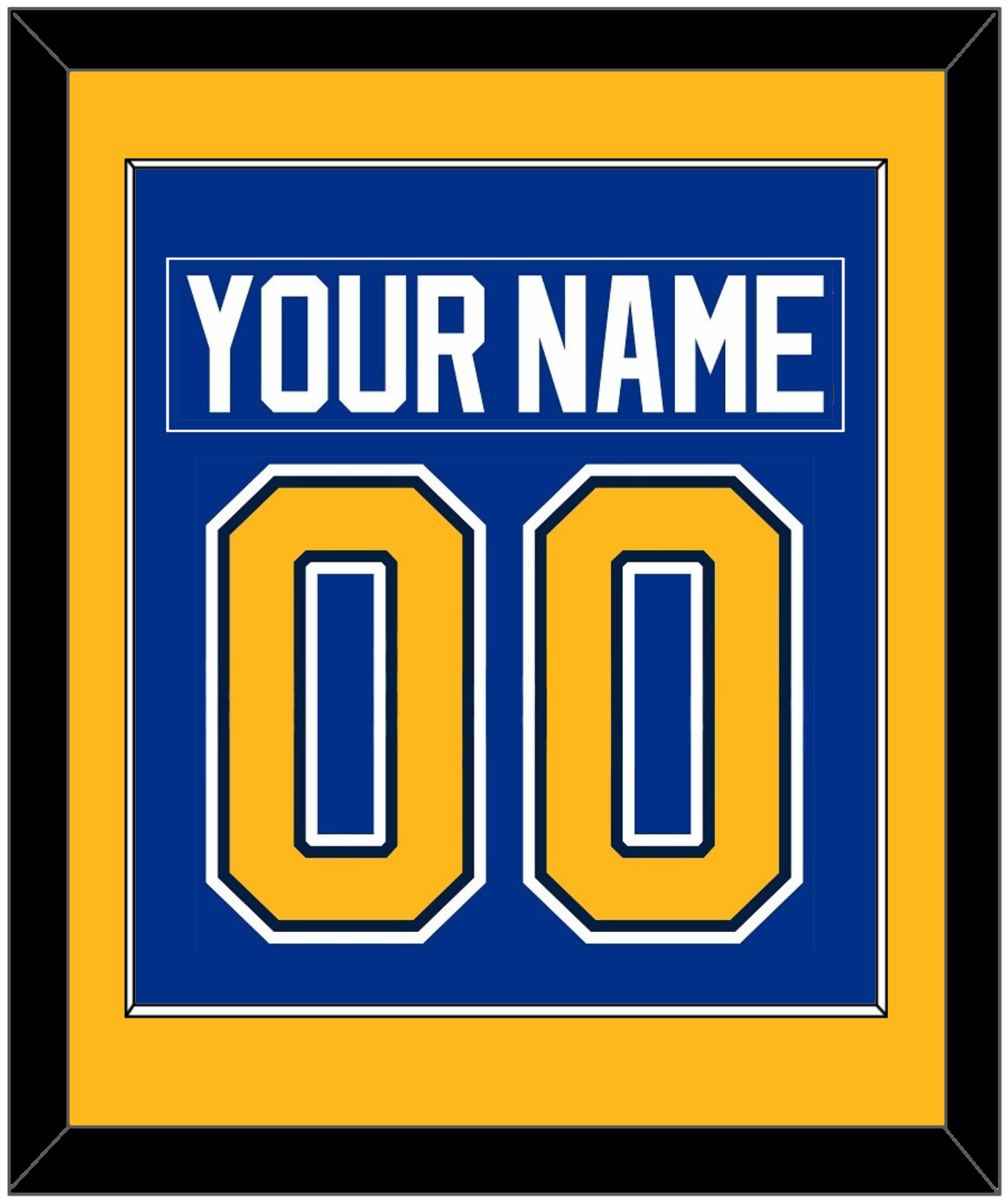 St. Louis Nameplate & Number (Back) Combined - Home Blue (2007-2014) - Essential Tier 2