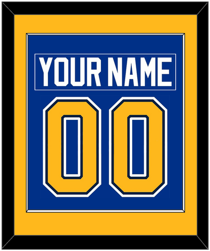St. Louis Nameplate & Number (Back) Combined - Home Blue (2007-2014) - Essential Tier 2