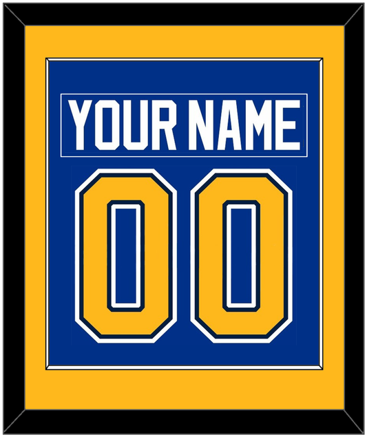 St. Louis Nameplate & Number (Back) Combined - Home Blue (2014-2017) - Essential Tier 2