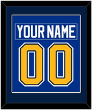 St. Louis Nameplate & Number (Back) Combined - Home Blue (2014-2017) - Single Mat 3