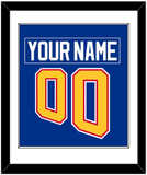 St. Louis Nameplate & Number (Back) Combined - Road Blue (1995-1998) - Single Mat 1