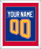 St. Louis Nameplate & Number (Back) Combined - Road Blue (1995-1998) - Single Mat 2