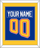 St. Louis Nameplate & Number (Back) Combined - Road Blue (1995-1998) - Single Mat 3