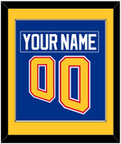 St. Louis Nameplate & Number (Back) Combined - Road Blue (1995-1998) - Single Mat 3