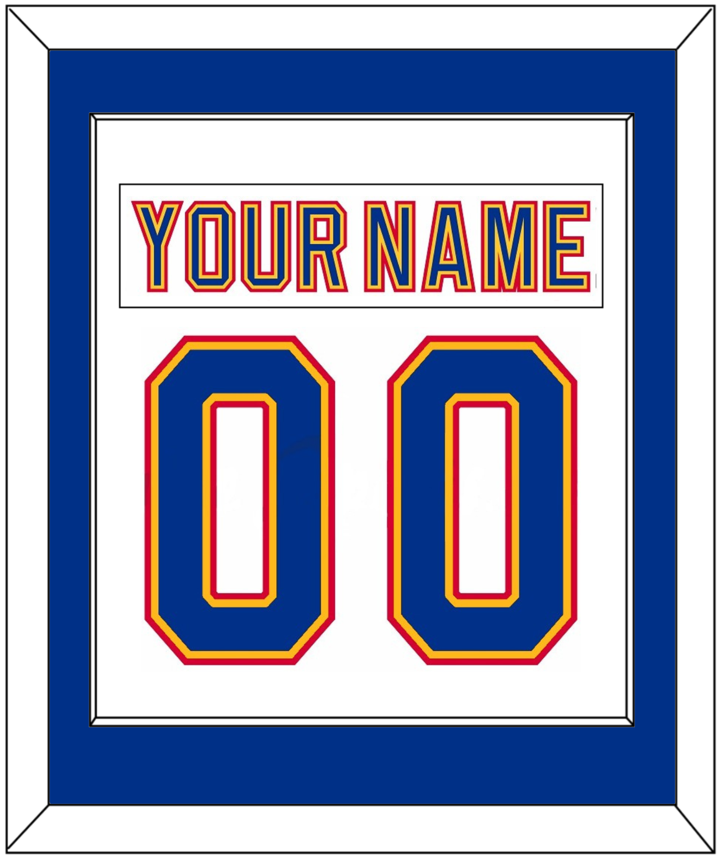 St. Louis Nameplate & Number (Back) Combined - Home White (1992-1995) - Essential Tier 1