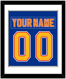 St. Louis Nameplate & Number (Back) Combined - Road Blue (1992-1995) - Single Mat 1