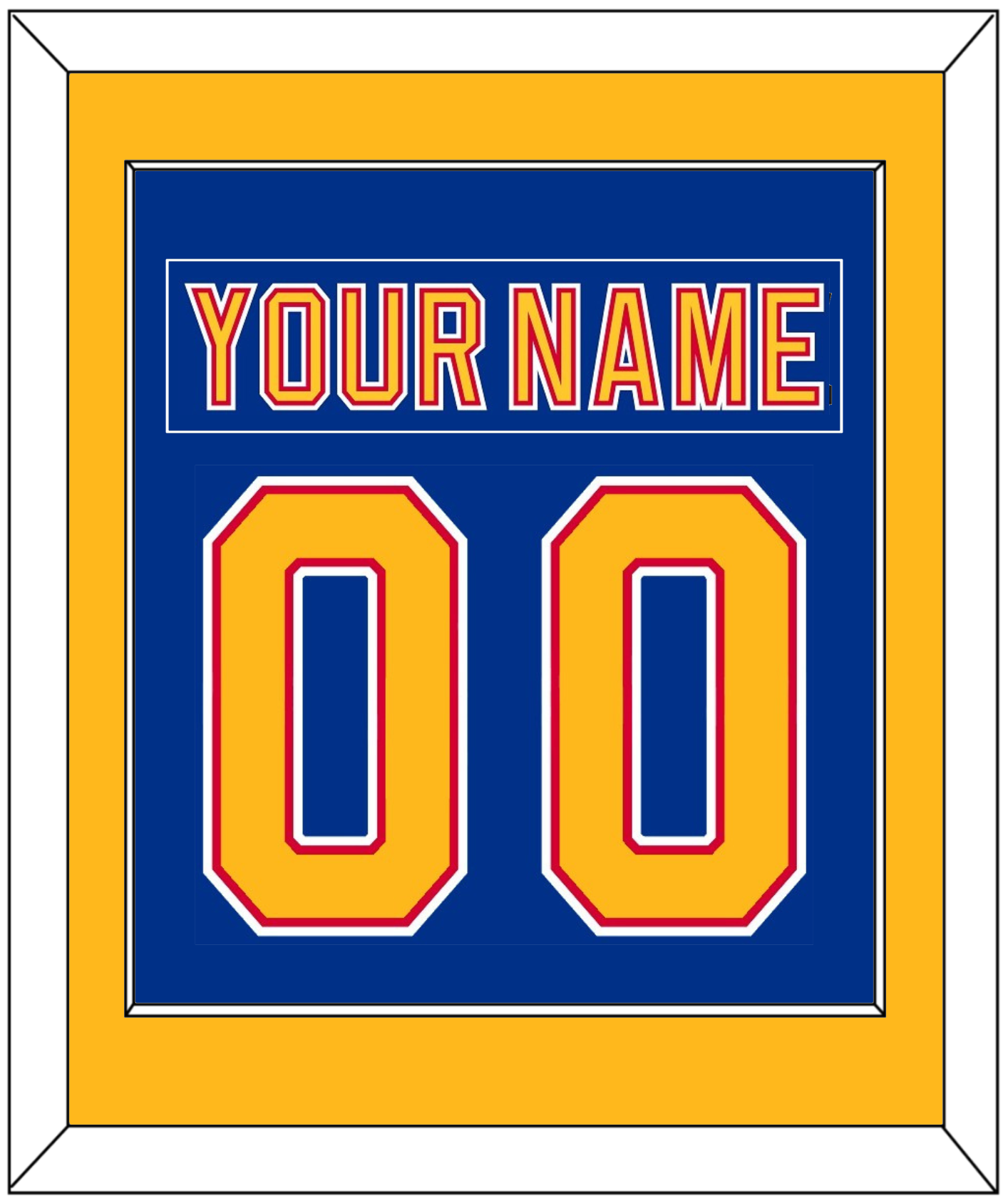 St. Louis Nameplate & Number (Back) Combined - Road Blue (1992-1995) - Essential Tier 2