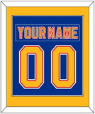 St. Louis Nameplate & Number (Back) Combined - Road Blue (1992-1995) - Single Mat 2
