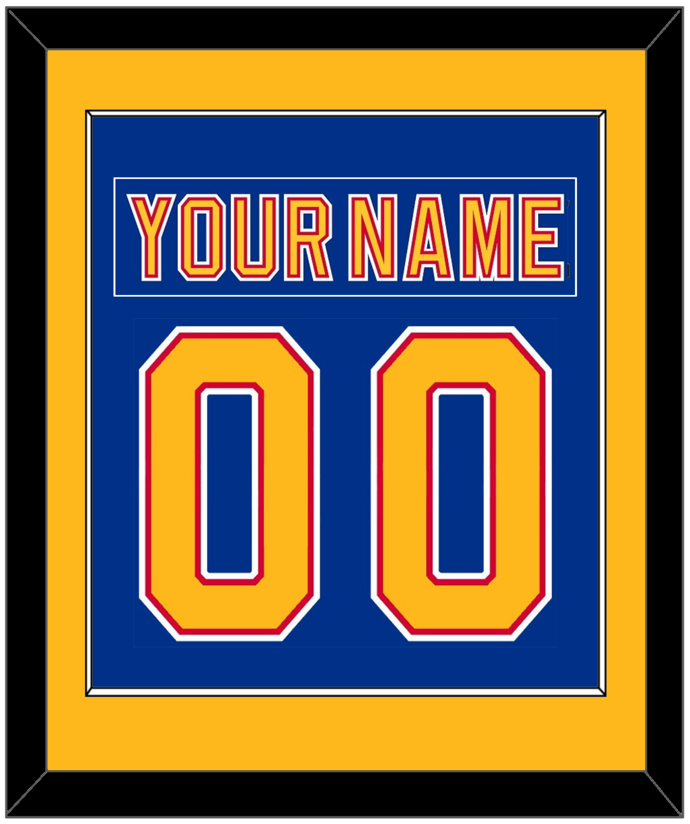 St. Louis Nameplate & Number (Back) Combined - Road Blue (1992-1995) - Essential Tier 2