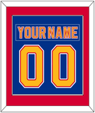 St. Louis Nameplate & Number (Back) Combined - Road Blue (1992-1995) - Single Mat 3