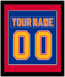 St. Louis Nameplate & Number (Back) Combined - Road Blue (1992-1995) - Single Mat 3