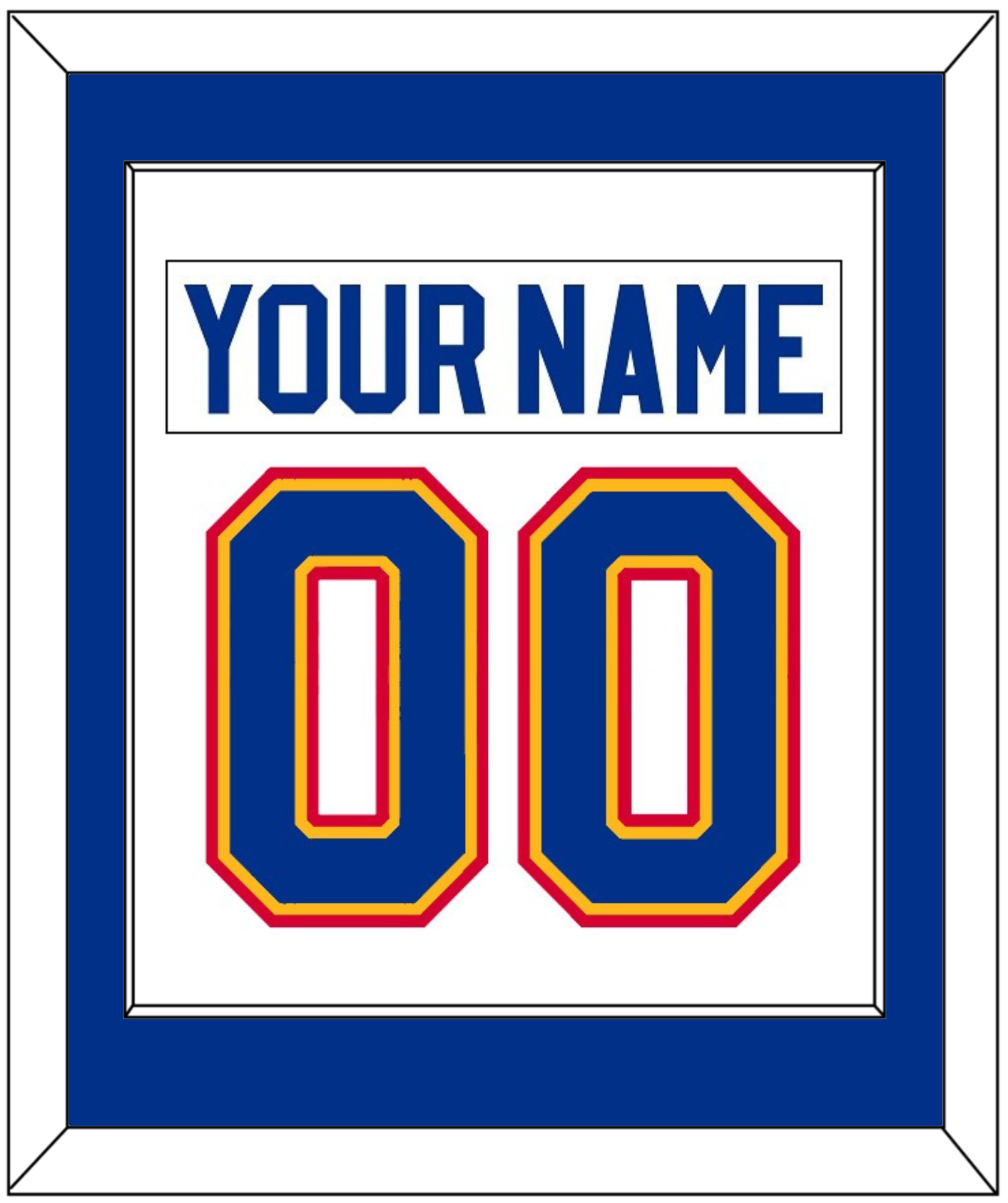 St. Louis Nameplate & Number (Back) Combined - Home White (1985-1987) - Essential Tier 1