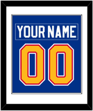 St. Louis Nameplate & Number (Back) Combined - Road Blue (1985-1987) - Single Mat 1