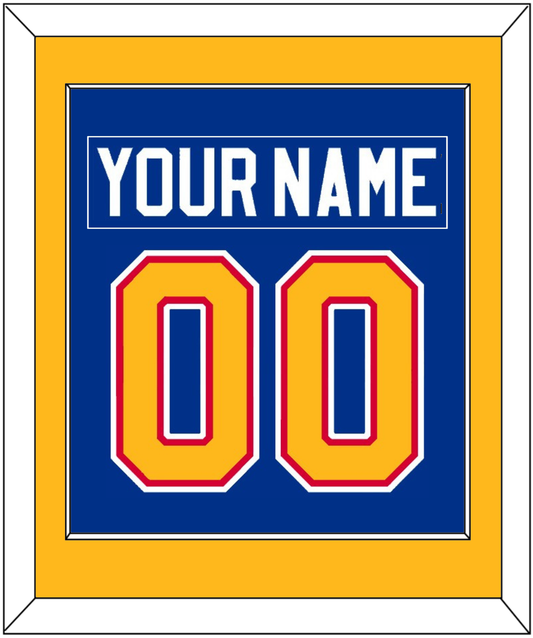 St. Louis Nameplate & Number (Back) Combined - Road Blue (1985-1987) - Essential Tier 2