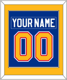 St. Louis Nameplate & Number (Back) Combined - Road Blue (1985-1987) - Single Mat 2
