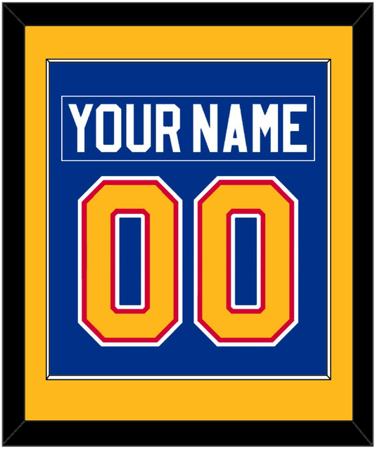 St. Louis Nameplate & Number (Back) Combined - Road Blue (1985-1987) - Essential Tier 2
