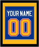 St. Louis Nameplate & Number (Back) Combined - Road Blue (1985-1987) - Single Mat 2