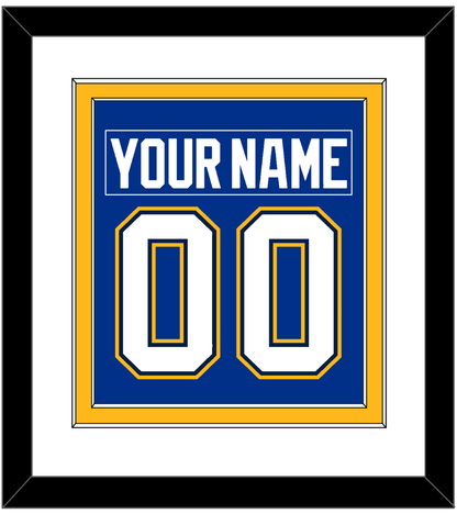 St. Louis Nameplate & Number (Back) Combined - Alternate Blue - Signature Tier 1