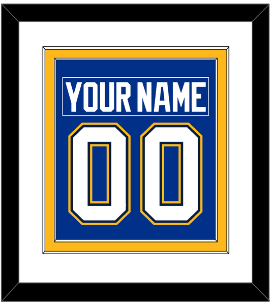St. Louis Nameplate & Number (Back) Combined - Alternate Blue - Signature Tier 1