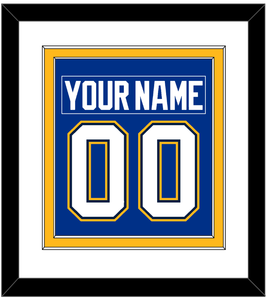 St. Louis Nameplate & Number (Back) Combined - Home Blue - Double Mat 1