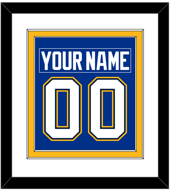 St. Louis Nameplate & Number (Back) Combined - Home Blue - Double Mat 1