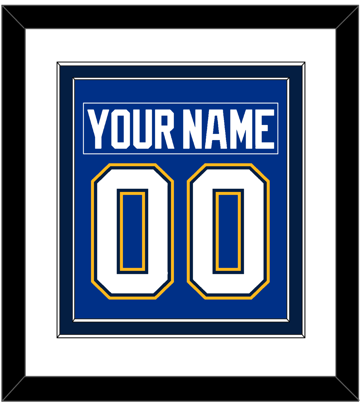 St. Louis Nameplate & Number (Back) Combined - Alternate Blue - Signature Tier 2