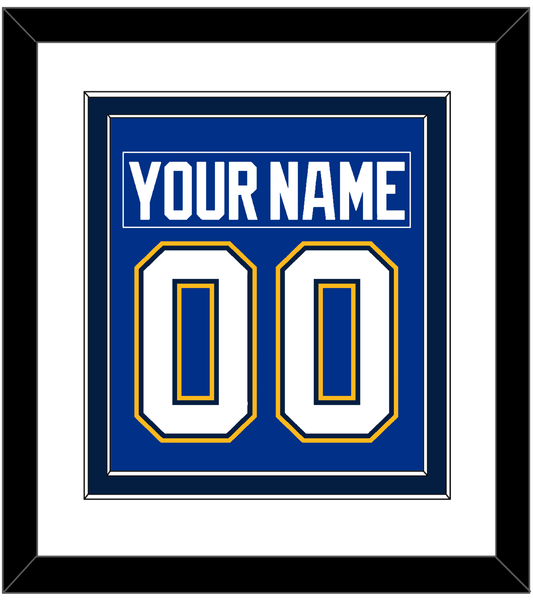 St. Louis Nameplate & Number (Back) Combined - Alternate Blue - Signature Tier 2