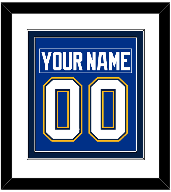 St. Louis Nameplate & Number (Back) Combined - Home Blue - Double Mat 2