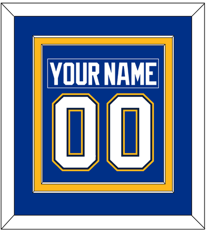 St. Louis Nameplate & Number (Back) Combined - Home Blue (2017-2025) - Signature Tier 3